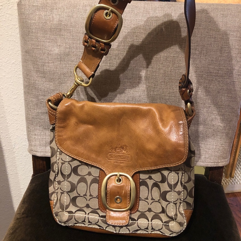 Coach Genuine Leather Over-the-Shoulder Bag